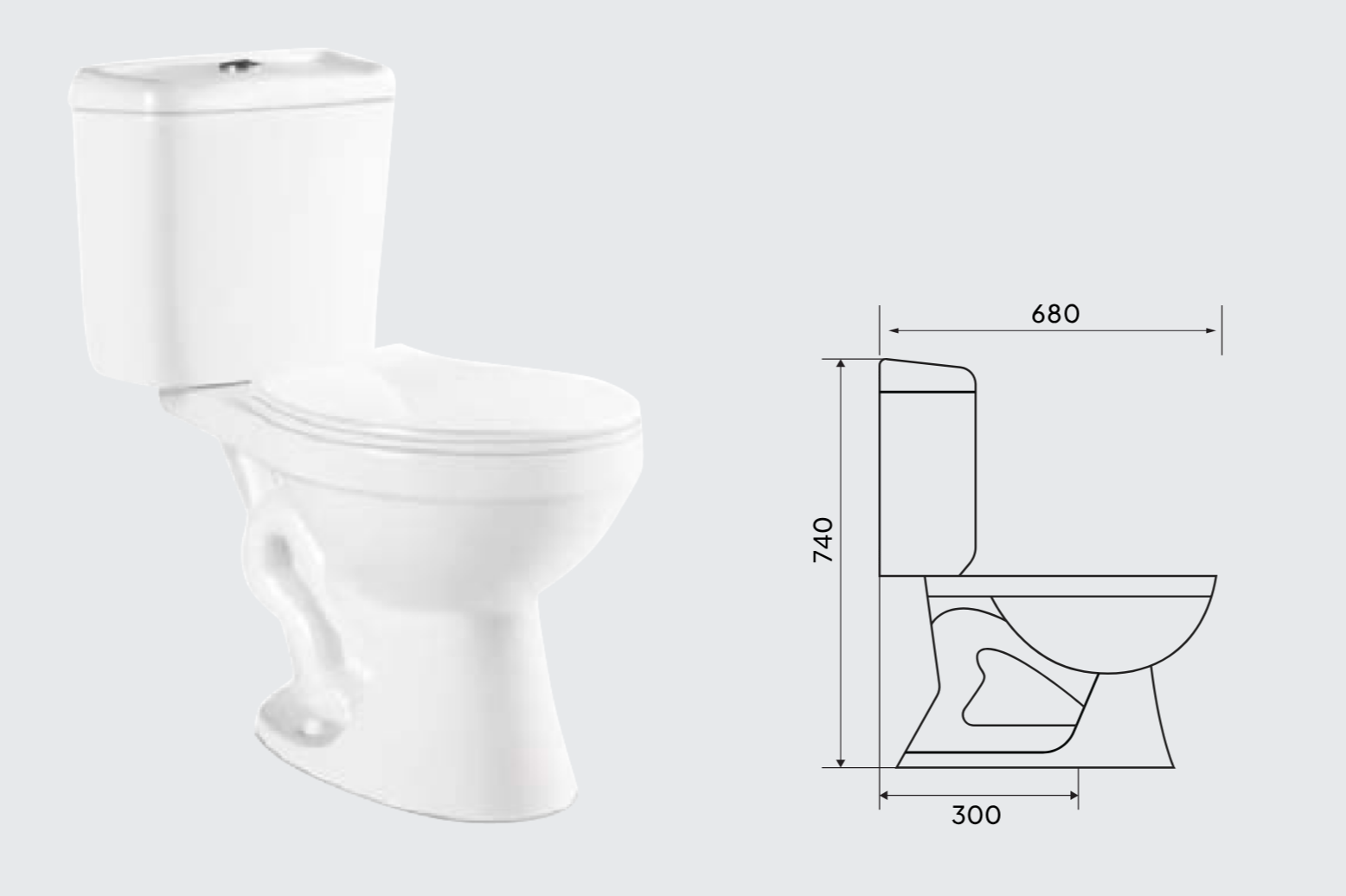 KLOSET DUDUK ICEPOL IC-693 WHITE 30CM